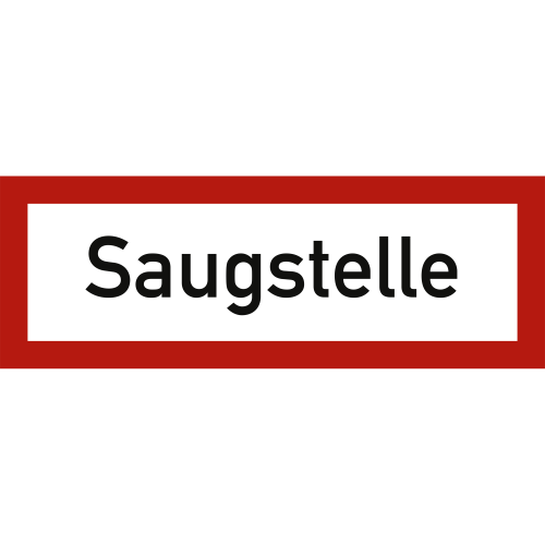 Feuerwehr Schild Saugstelle / Brandschutzzeichen nach DIN 4066