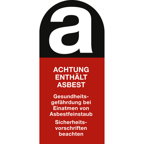 Kennzeichnung für asbesthaltige Stoffe
