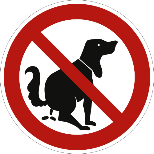 Moritz Steckschild Schild Nein Keine Hundetoilette Verbotsschild NO Dog