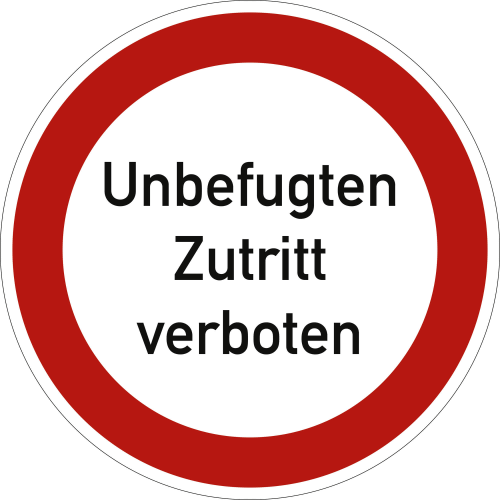 Unbefugten Zutritt verboten