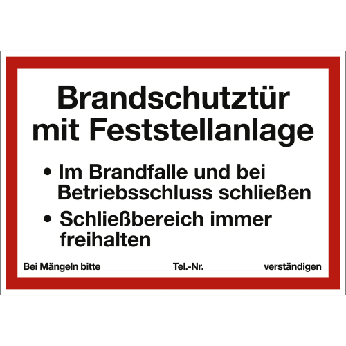 Feststellanlage Tür