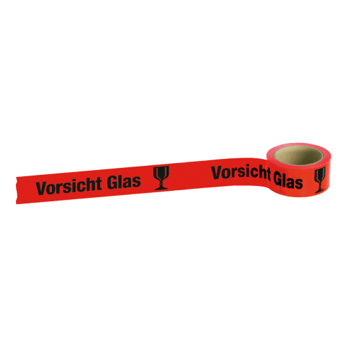 Paketband / Verpackungsband mit Warnhinweisen