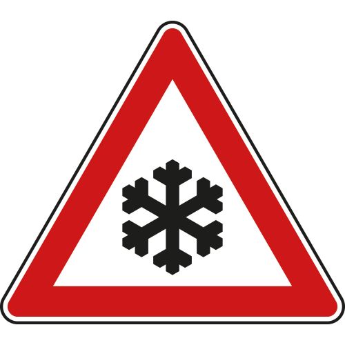 Schnee- oder Eisglätte - Verkehrsschild VZ 101-51