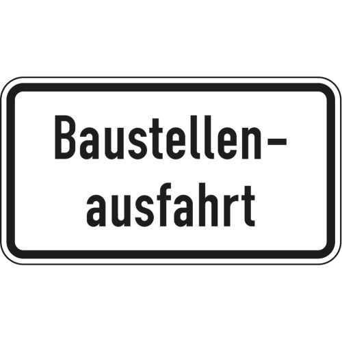 Baustellenausfahrt - Verkehrsschild VZ 1007-33