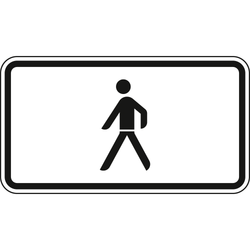 Fußgänger - Verkehrsschild VZ 1010-53