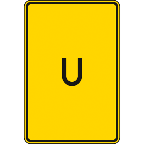 Ankündigung oder Fortsetzung der Umleitung, ohne Pfeilsymbol - Verkehrsschild VZ 455.1-50