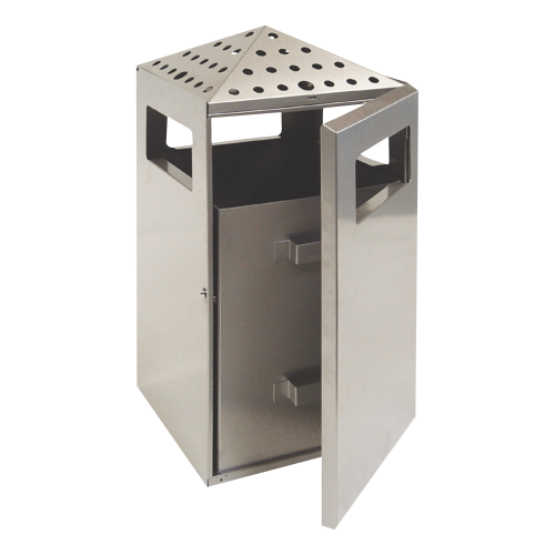 Abfalleimer inkl. Ascher PYRAMIDE - Inhalt 75 Liter