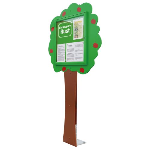 Schaukasten NATUR I Info Baum I zum Aufdübeln mit Bodenplatte hier