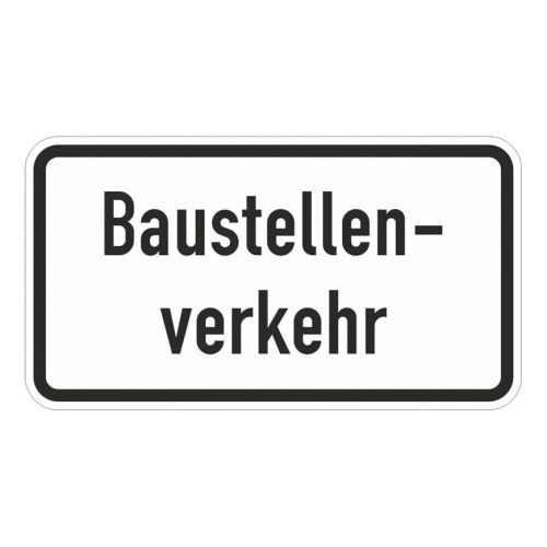 Baustellenverkehr - Verkehrsschild VZ 1007-38