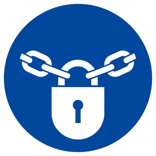 Verschlossen halten nach ISO 7010 (M 028)