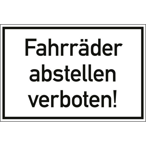 Fahrräder abstellen verboten!