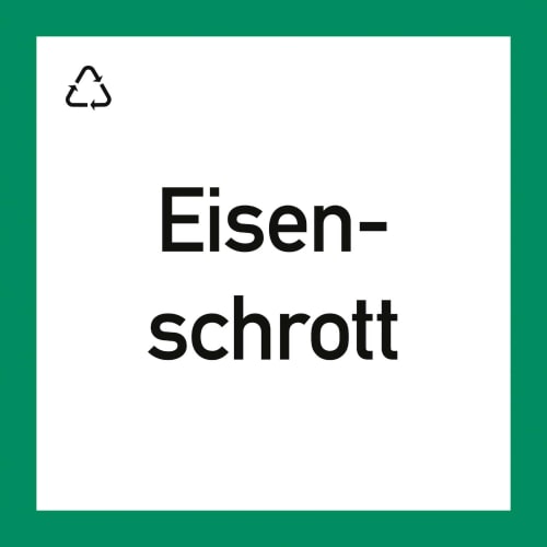 "Wertstoffkennzeichnung "Eisenschrott""