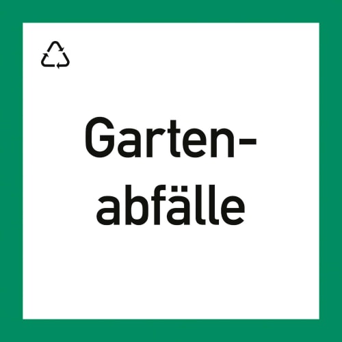 "Wertstoffkennzeichnung "Gartenabfälle""