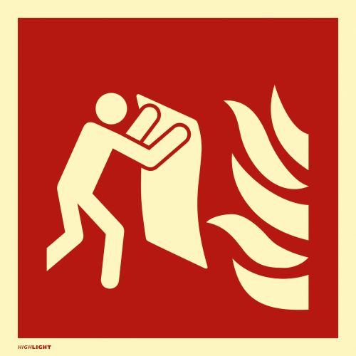 Feuerlöschdecke nach ISO 7010 (F016)