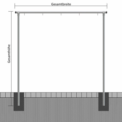 Wäschetrockengerüst, Ø 48 oder 60 mm