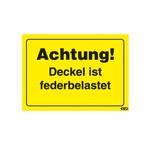 Achtung! Deckel ist federbelastet