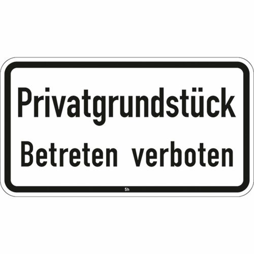 Privatgrundstück Betreten verboten - Verkehrsschild VZ 2824