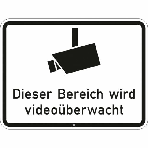 Videoüberwachungsschilder Dieser Bereich wird videoüberwacht
