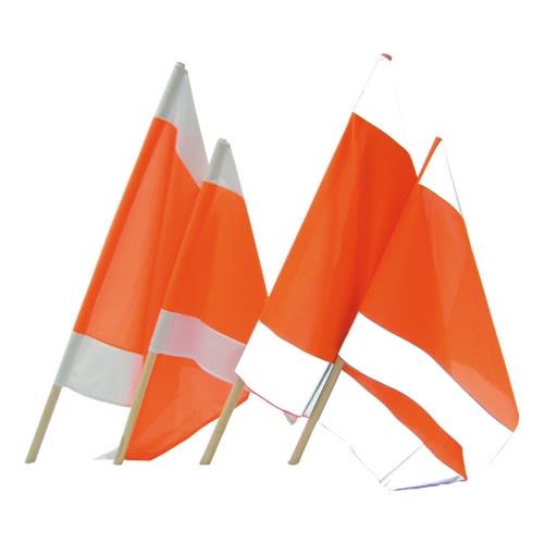 Warnfahne / Winterdienst Fahne orange-weiss