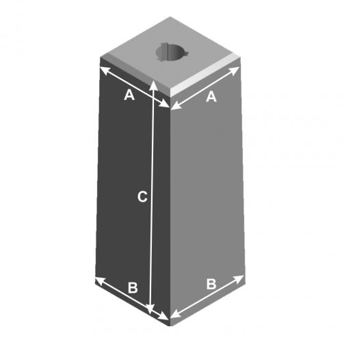 Betonsockel / Fertigfundamente für Rohrpfosten