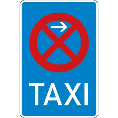 Taxenstand Anfang, Linksaufstellung - Verkehrsschild VZ 229-21