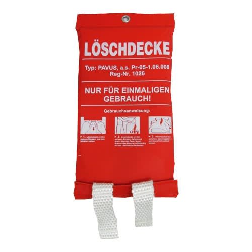 Feuerlöschdecke B&S mit Softtasche bis +1250°C