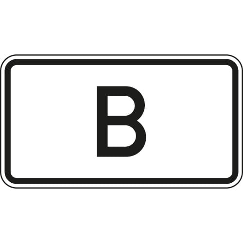 Tunnelkategorie B gemäß ADR-Übereinkommen - Verkehrsschild VZ 1014-50
