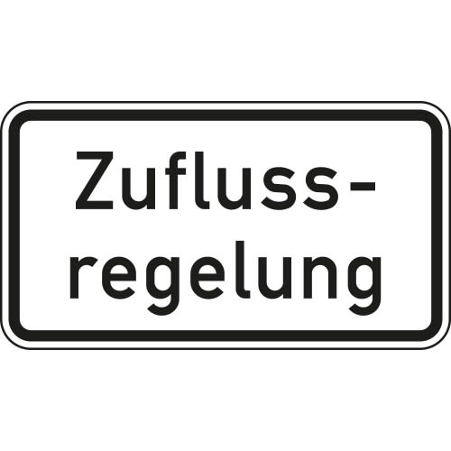 Zuflussregelung - Verkehrsschild VZ 1012-37