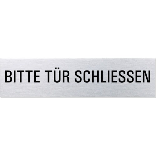 Textschild - Bitte Tür schließen (eckig)