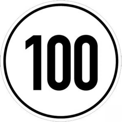 Geschwindigkeitsschilder 100 km/h Geschwindigkeitsschilder