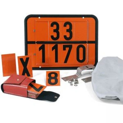 Ziffernwarntafel orange starr mit Wechselziffern-Set nach GGVSEB / ADR