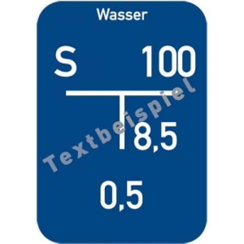 PSI MarkiT Hydrantenschild | Reflektierend Nach DIN 4066 | Aluminium 200x250 Mm