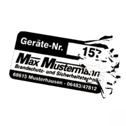 Nummerierte Inventaretiketten aus Dokumentenfolie auf Rolle, weiß, selbstklebend