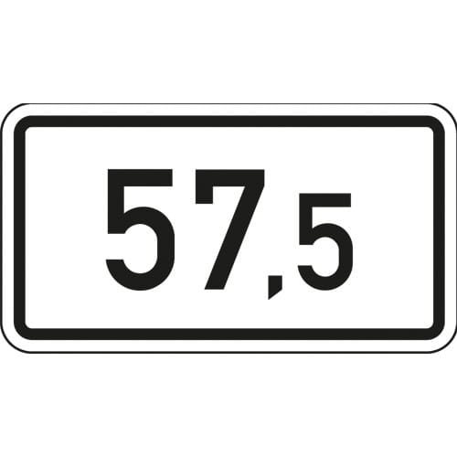 Kilometertafel 220/400, einseitig