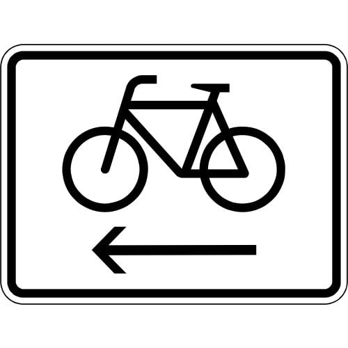 Fahrräder, linksweisend - Verkehrsschild VZ 2201