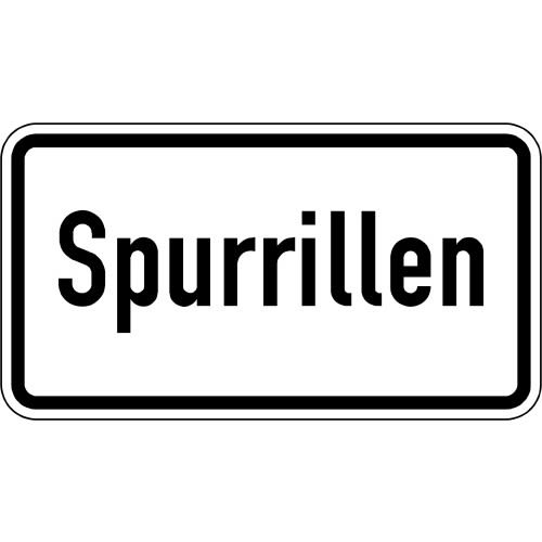 Spurrillen - Verkehrsschild VZ 2112
