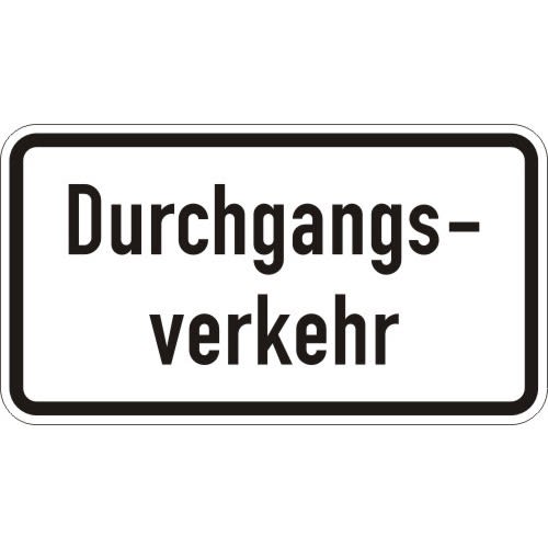 Durchgangsverkehr - Verkehrsschild VZ 1053-36
