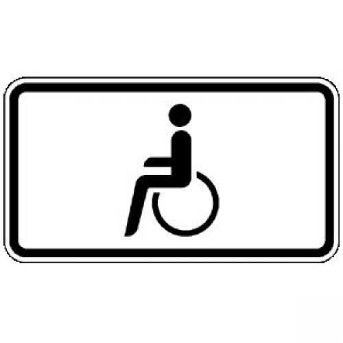 Nur Schwerbehinderte mit außergewöhnlicher Gehbehinderung und Sehbehinderte - Verkehrsschild VZ 1044-10