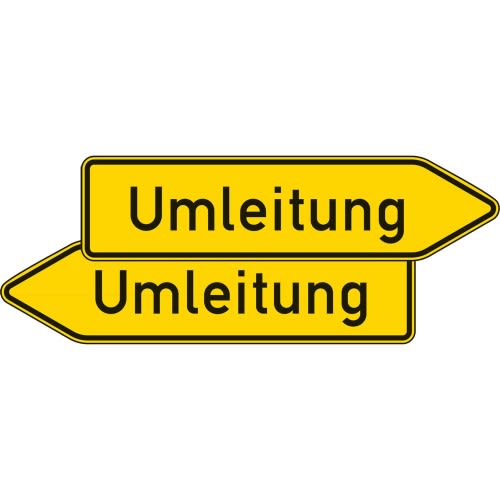 Umleitungswegweiser, doppelseitig - Verkehrsschild VZ 454-40