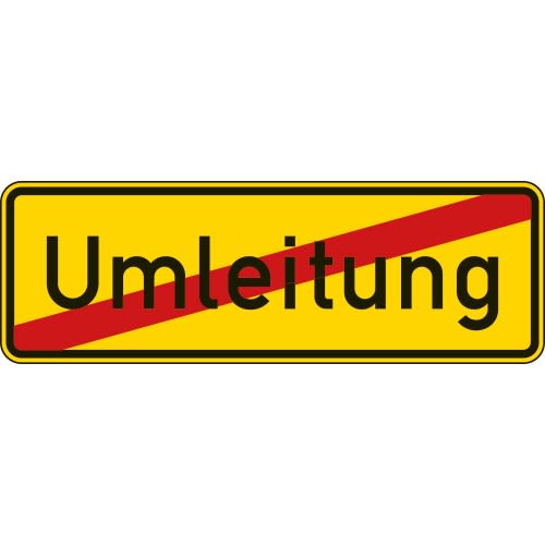Ende der Umleitung - Verkehrsschild VZ 457.2