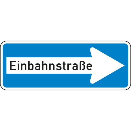 Einbahnstraße rechtsweisend - Verkehrsschild VZ 220-20