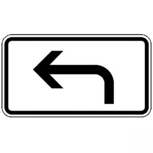 Vorankündigung, linksweisend - Verkehrsschild VZ 1000-11