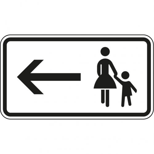 Fußgänger Gehweg links gegenüber benutzen - Verkehrsschild VZ 1000-12