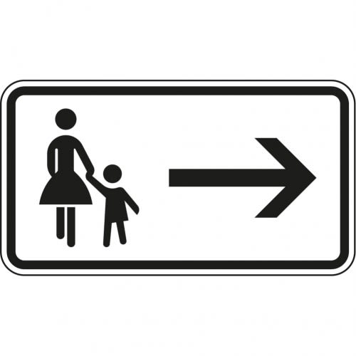 Fußgänger Gehweg rechts gegenüber benutzen - Verkehrsschild VZ 1000-22