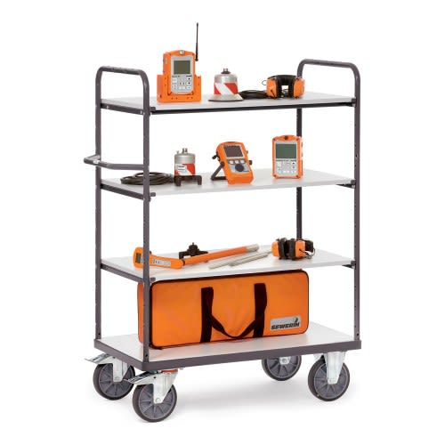 FETRA ESD-Etagenwagen 9200 mit 4 Böden - Tragkraft 500 / 600 kg