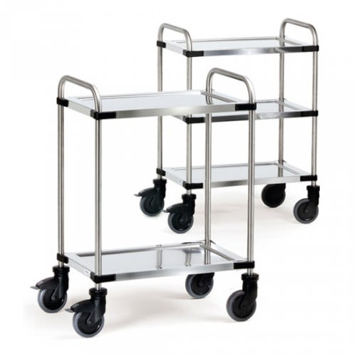 FETRA Edelstahlwagen 5036 mit 2 / 3 Böden - Tragkraft 120 / 150 kg