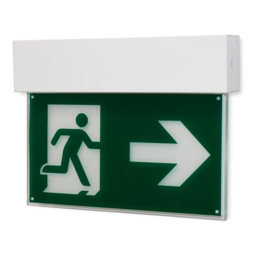 Rettungszeichenleuchte FRANKFURT Maxi (Wandaufbau), 7L-Schutzlicht