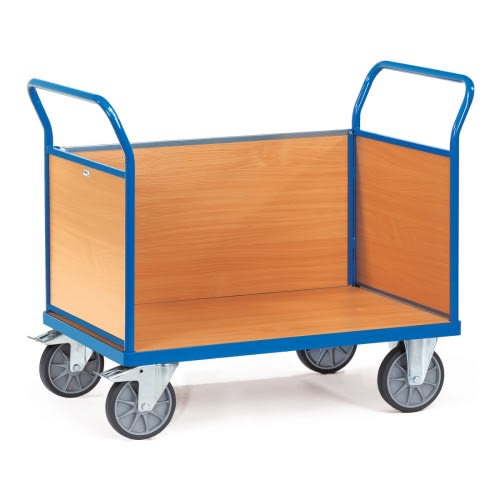 FETRA Dreiwandwagen 2530 mit Holzwänden - Tragkraft 500 / 600 kg