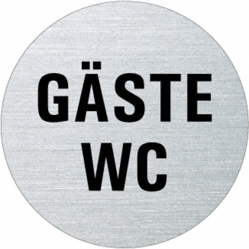 Textschild - Gäste-WC (rund)