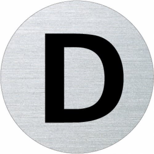 Textschild - D (rund)